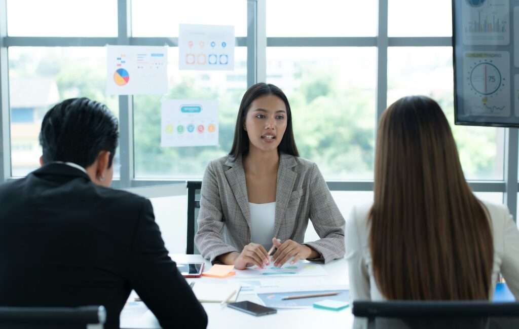 Manager dealing with conflict management between two employees.