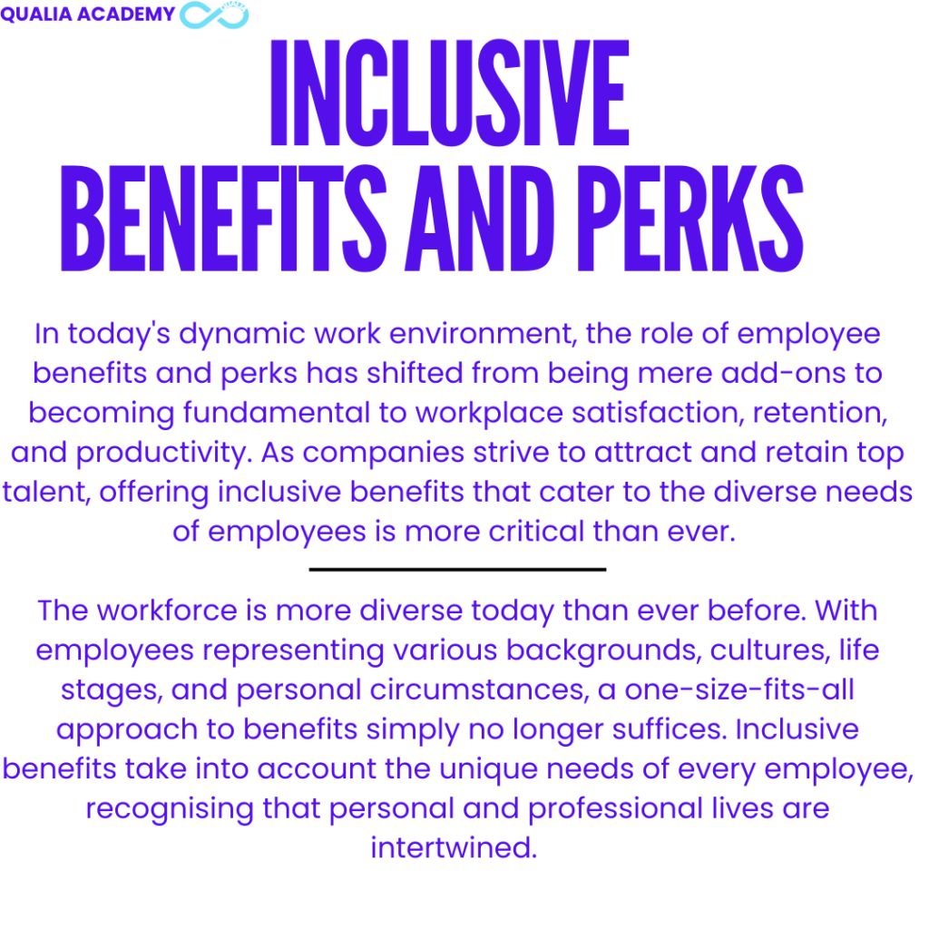 Inclusive benefits and perks image of information in the blog.