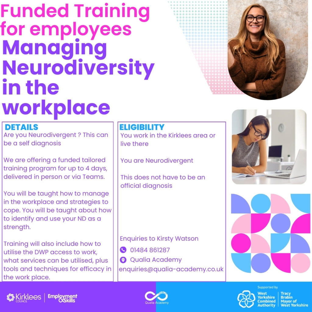 Neurodiversity training program image of the details and requirements of the program.