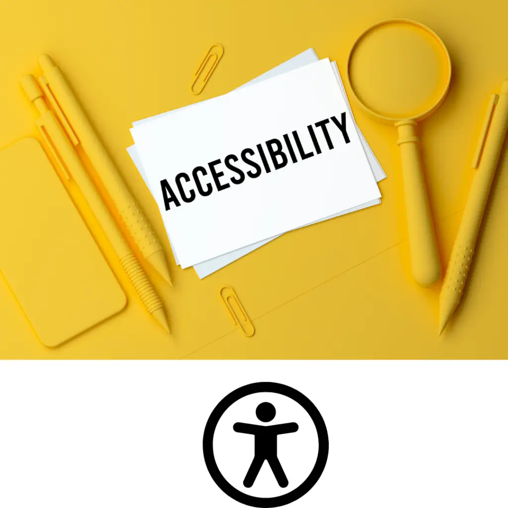 Image of accessibilty sign for website accessibility.