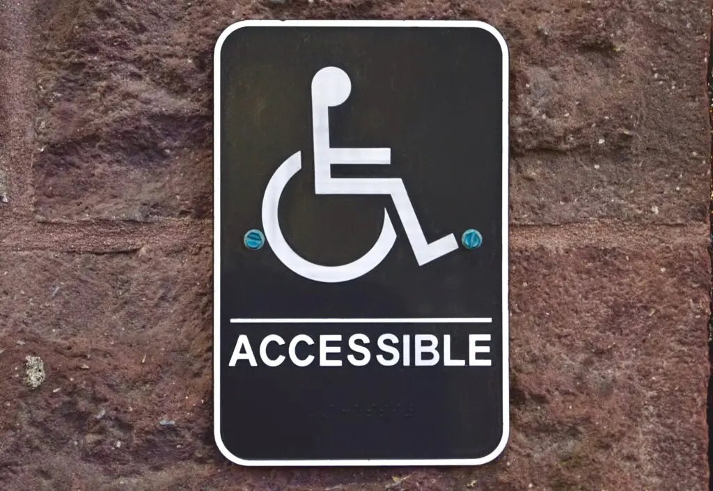 Image of accessibility sign